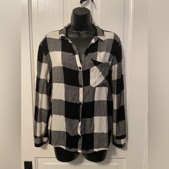 2 for $6 Black & White Flannel - Picture 1 of 8